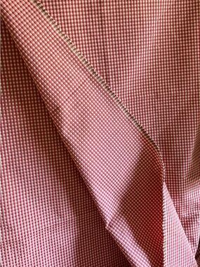 1 1/2 Yard of Vintage  Laura Ashley Red and White tiny check fabric